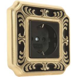 FD01351NEEN Рамка Smalto Italiano Siena Черный 1-постовая Fede