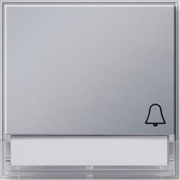 067365 Клавиша с полем для надписи и символом "звонок" Алюминий Gira TX44