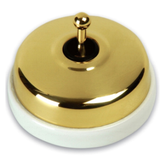 60312552 Кнопка (тумблерная)10A-250V, золото Fontini