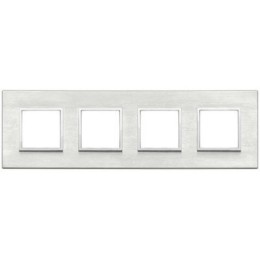 21669.02 Рамка Eikon Evo Серый / Серебристый 8 модулей Vimar