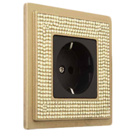 FD01291OR Рамка Crystal De Luxe Золото 1-постовая Fede