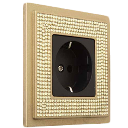 FD01291OR Рамка Crystal De Luxe Золото 1-постовая Fede