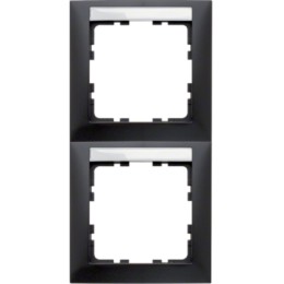 10129969 Рамка с полем для надписей S.1 Антрацит матовый 2-постовая вертикальная Berker