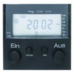 17381606 Таймер с дисплеем и подключением датчика цвет: антрацит, матовый B.1/B.3/B.7 Glas Berker