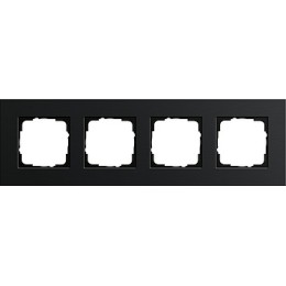0214126 Рамка Esprit Черный алюминий 4-постовая Gira
