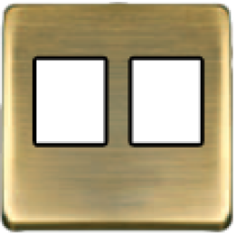 FD04318PM-M Монтажная плата для 2-х инф. разъемов RJ-45 черный, цвет Matt Patina FEDE