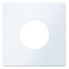11246089 Центральная панель для нажимной кнопки и светового сигнала Е10 цвет: полярная белизна, с эффектом бархата, Q.1 Berker