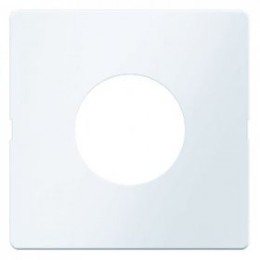 11246089 Центральная панель для нажимной кнопки и светового сигнала Е10 цвет: полярная белизна, с эффектом бархата, Q.1 Berker