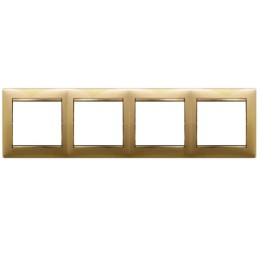 770304 Рамка Valena Золото матовое 4-постовая Legrand