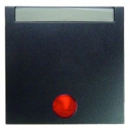 16281606 Клавиша в комплекте с 5 линзами и полем для надписи цвет: антрацит, матовый B.1/B.3/B.7 Glas Berker