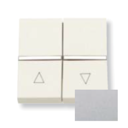 N2244.1 PL Механизм выключателя жалюзи клавишный, с фиксацией, 2-модульный, серия Zenit, цвет серебристый, ABB