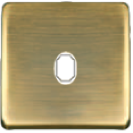 FD04320PM-A Латунная накладка под 1 тумблер , цвет Matt Patina+beige FEDE
