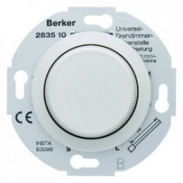 283510 Дополнительное устройство для универсального поворотного диммера с "Soft"-регулировкой, цвет: полярная белизна, с блеском серия 1930, Glasserie, Palazzo Berker