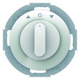 38122089 Жалюзийный поворотный выключатель с центральной панелью и вращающейся ручкой, R.1, цвет: полярная белизна Berker