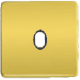 FD04320OR-M Латунная накладка под 1 тумблер , цвет Real Gold+black FEDE