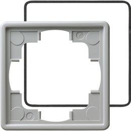 025142 Рамка с уплотнительной вставкой S-color Серый 1-постовая Gira