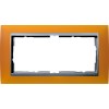 100269 Рамка без перегородки Event Янтарный / Алюминий 2-постовая Gira