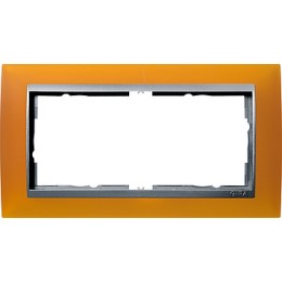 100269 Рамка без перегородки Event Янтарный / Алюминий 2-постовая Gira