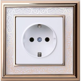 W0011429 Рамка на 1 пост (золото/белый) Palacio Gracia Werkel a051325 a051325