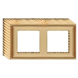 FD01502OB Рамка для накладного монтажа Roma BRIGHT GOLD 2-постовая Fede