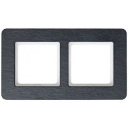 10126074 Рамка Q.7 Алюминий 2-постовая Berker