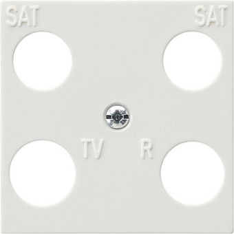025840 Панель 50*50 мм для 4 канальной антенной розетки EVU 02/F (Hirschmann) Белый Gira S-color