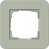 0211425	 Рамка с антрацитовой подложкой E3 Серо-зеленый / Антрацит 1-постовая Gira