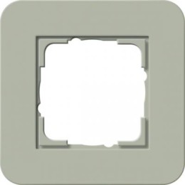 0211425	 Рамка с антрацитовой подложкой E3 Серо-зеленый / Антрацит 1-постовая Gira