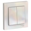 ATN000452 Atlasdesign 2-клавишный Выключатель, сх.5, 10АХ, в сборе, Жемчуг Schneider Electric