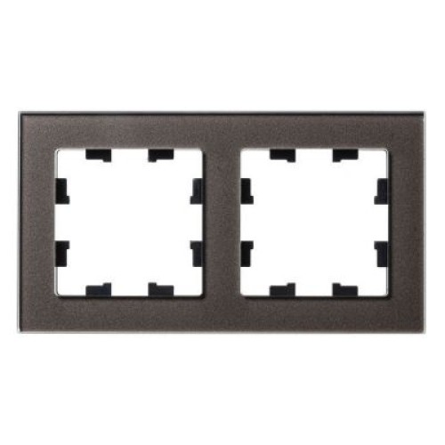 ATN320602 Рамка двойная Schneider Electric Atlasdesign Nature, мокко стекло