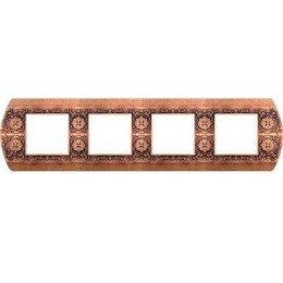 FD01424RU Рамка Sanremo Rustic copper 4-постовая гор/верт. Fede