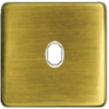 FD04320PB-A Латунная накладка под 1 тумблер , цвет Bright Patina+beige FEDE
