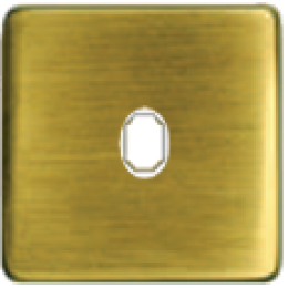 FD04320PB-A Латунная накладка под 1 тумблер , цвет Bright Patina+beige FEDE