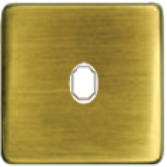FD04320PB-A Латунная накладка под 1 тумблер , цвет Bright Patina+beige FEDE