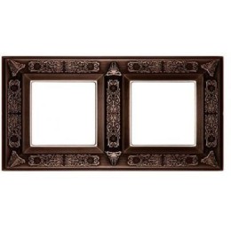 FD01412AS Рамка Granada Antique Silver 2-постовая Fede