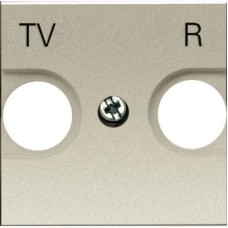N2250.8 CV Накладка для TV-R розетки, 2-модульная, серия Zenit, цвет шампань, ABB N2250.8 CV Накладка для TV-R розетки, 2-модульная, серия Zenit, цвет шампань, ABB