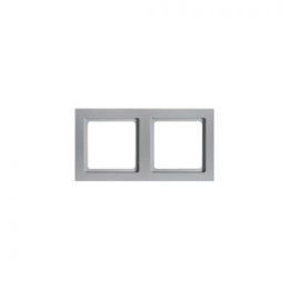 10126094 Рамка Q.3 Алюминий с эффектом бархата 2-постовая Berker