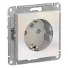 ATN000445 Atlasdesign Розетка с заземлением со шторками, 16А, механизм, Жемчуг Schneider Electric