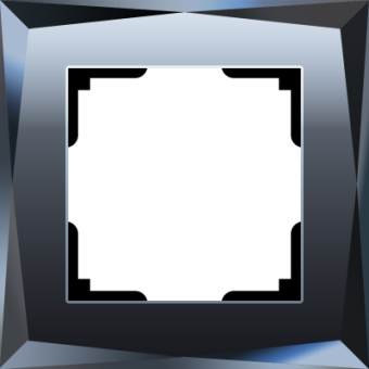 WL08-Frame-01 Рамка на 1 пост (черный) Diamant Werkel a029843