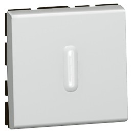 079212 Mosaic Переключатель 10AХ с индикатором 2м алюминий Legrand
