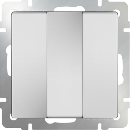 WL01-SW-3G Выключатель трехклавишный (белый) Antik Werkel a033749