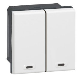 078472 Mosaic Scs Кнопка 2цепи 2мод Legrand