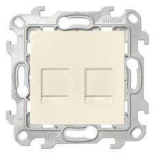 2450593-031 Розетка 2хRJ45 кат 5е UTP, сл кость Simon 24 2450593-031 Розетка 2хRJ45 кат 5е UTP, сл кость Simon 24