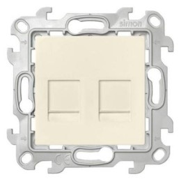 2450593-031 Розетка 2хRJ45 кат 5е UTP, сл кость Simon 24