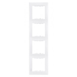 10149909 Рамка S.1 Полярная белизна матовый 4-постовая вертикальная Berker