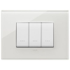 22653.71 Рамка Eikon EXE Белый латте 3-модульная Vimar