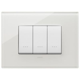 22653.71 Рамка Eikon EXE Белый латте 3-модульная Vimar