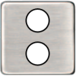 FD04316NS-M TV/SAT Монтажная плата для механизмов с двумя коннекторами черный, цвет Nickel Satin FEDE