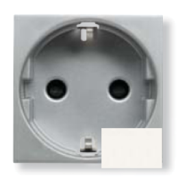 N2288.6 BL Розетка SCHUKO с заземлением и безвинтовыми клеммами, со шторками, 16А / 250В, серия Zenit, цвет альпийский белый, ABB