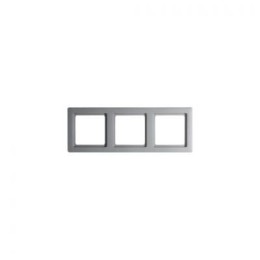 10136084 Рамка Q.1 Алюминий с эффектом бархата 3-постовая Berker